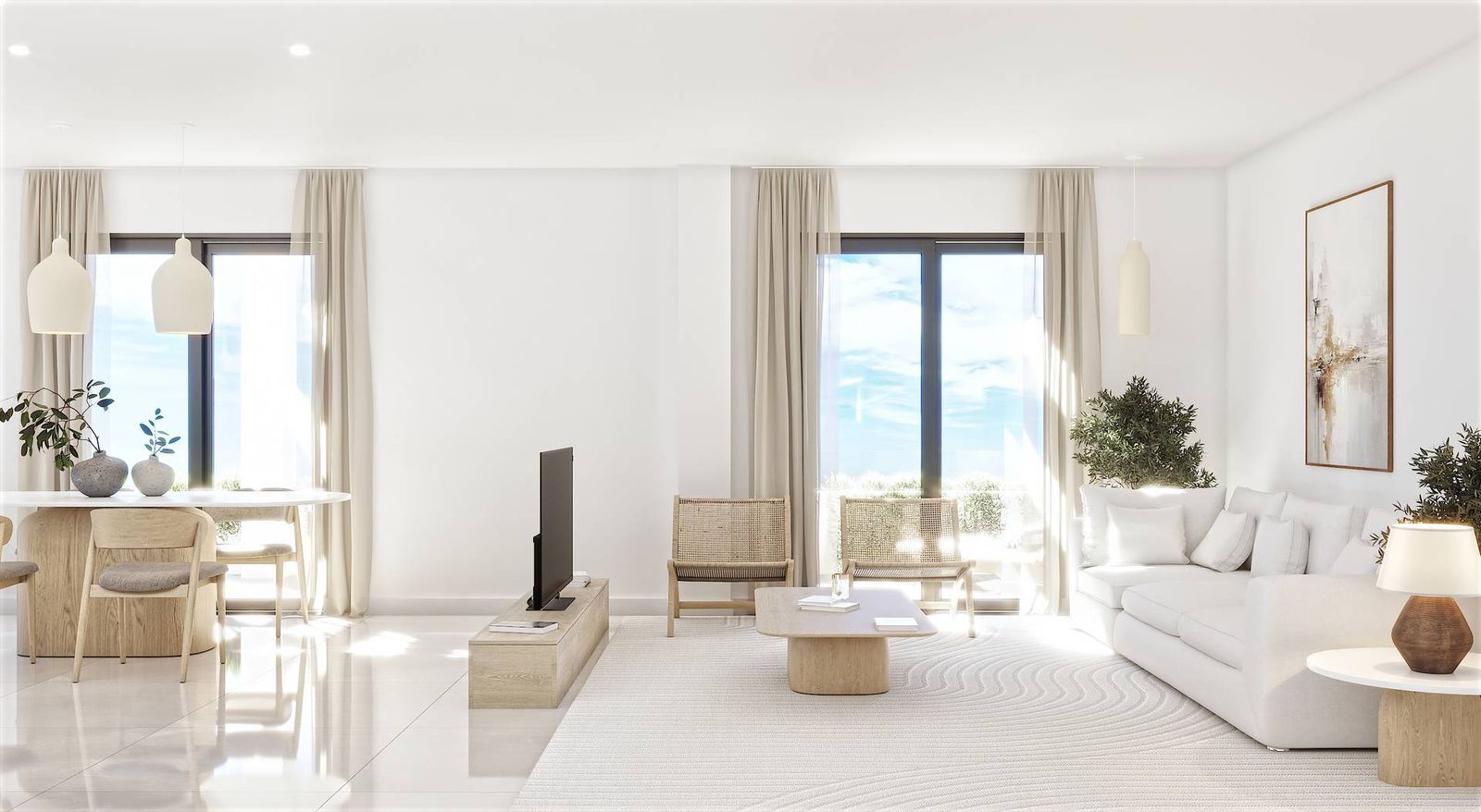 05 living room with sea view modern furniture
